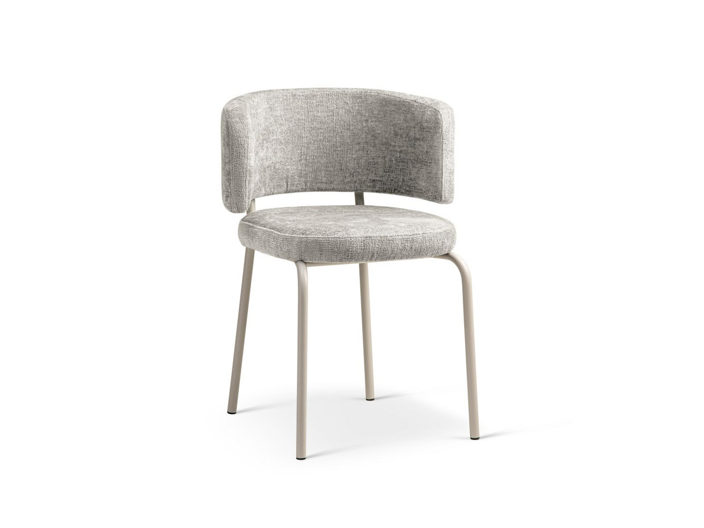 Cosmopolitan Design stole, 2 stk., "Dora", 1-personers, 58 × 57 × 75 cm, Perfect Harmony, grå ben, lysegrå