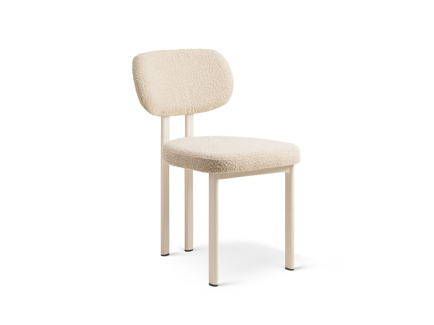 Cosmopolitan Design bouclé-stole, 2 stk., "Sam", 1-personers, 51 × 52 × 82 cm, cremefarvede ben, beige