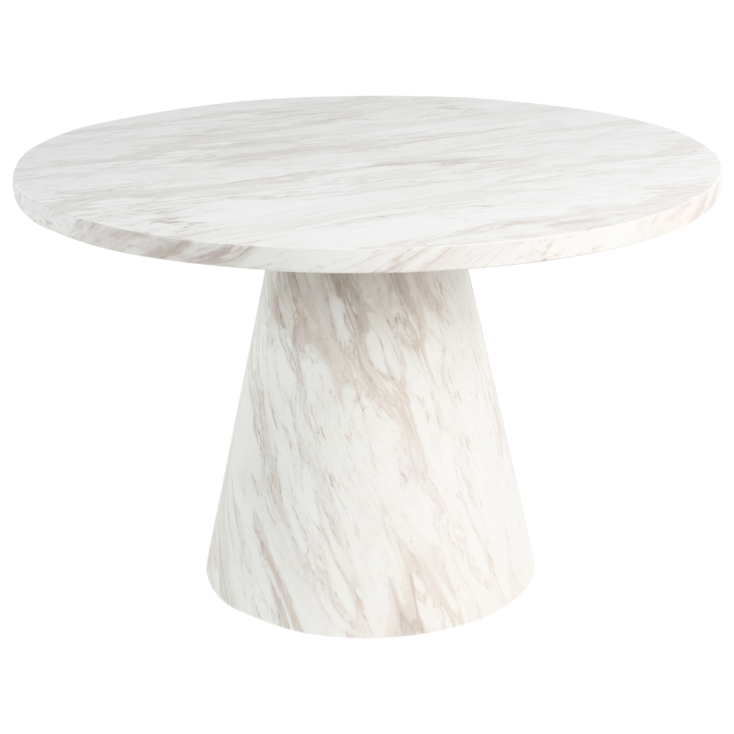 Spisebord MERE Hvid marmor 120 cm 120 cm