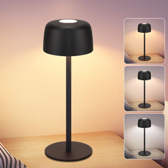 NETTLIFE Trådløs LED-bordlampe, trinløs dæmpning af natlampe med batteri