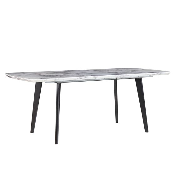 Spisebord med udtræk MOSBY Grå marmor 160/200 cm 90 cm