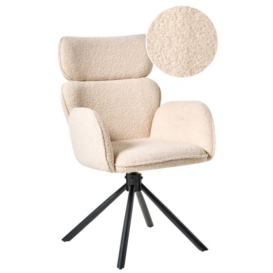 Spisebordsstol ALENE Boucle Lys Beige