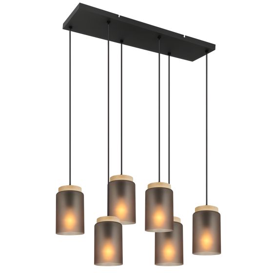 TOOLIGHT hængende loftlampe APP1813-6CP Grå 73,5x73,5x16,5cm