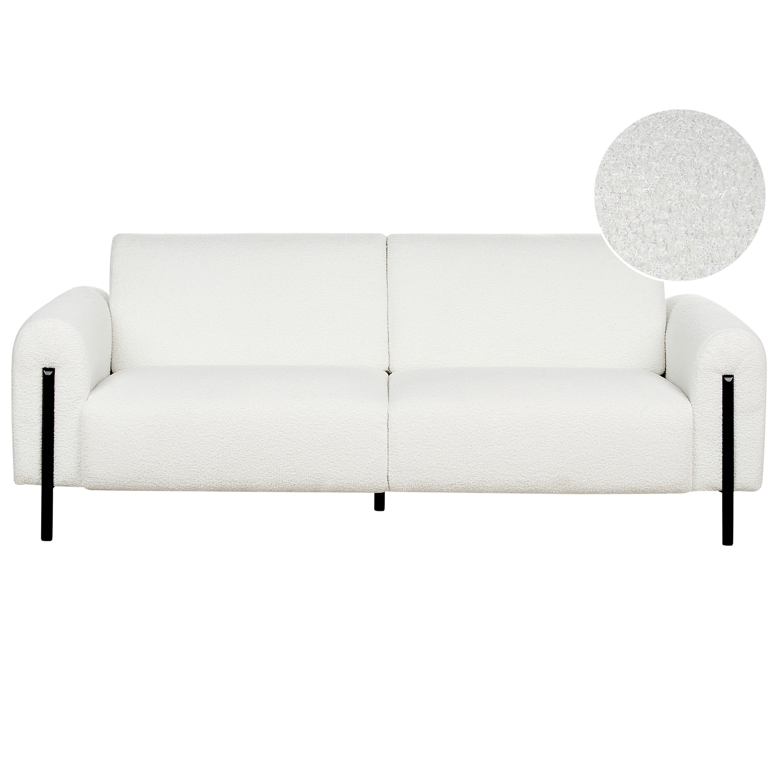 Sofa 3 personers ASKIM Boucle Hvid
