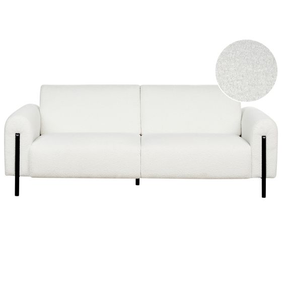 Sofa 3 personers ASKIM Boucle Hvid