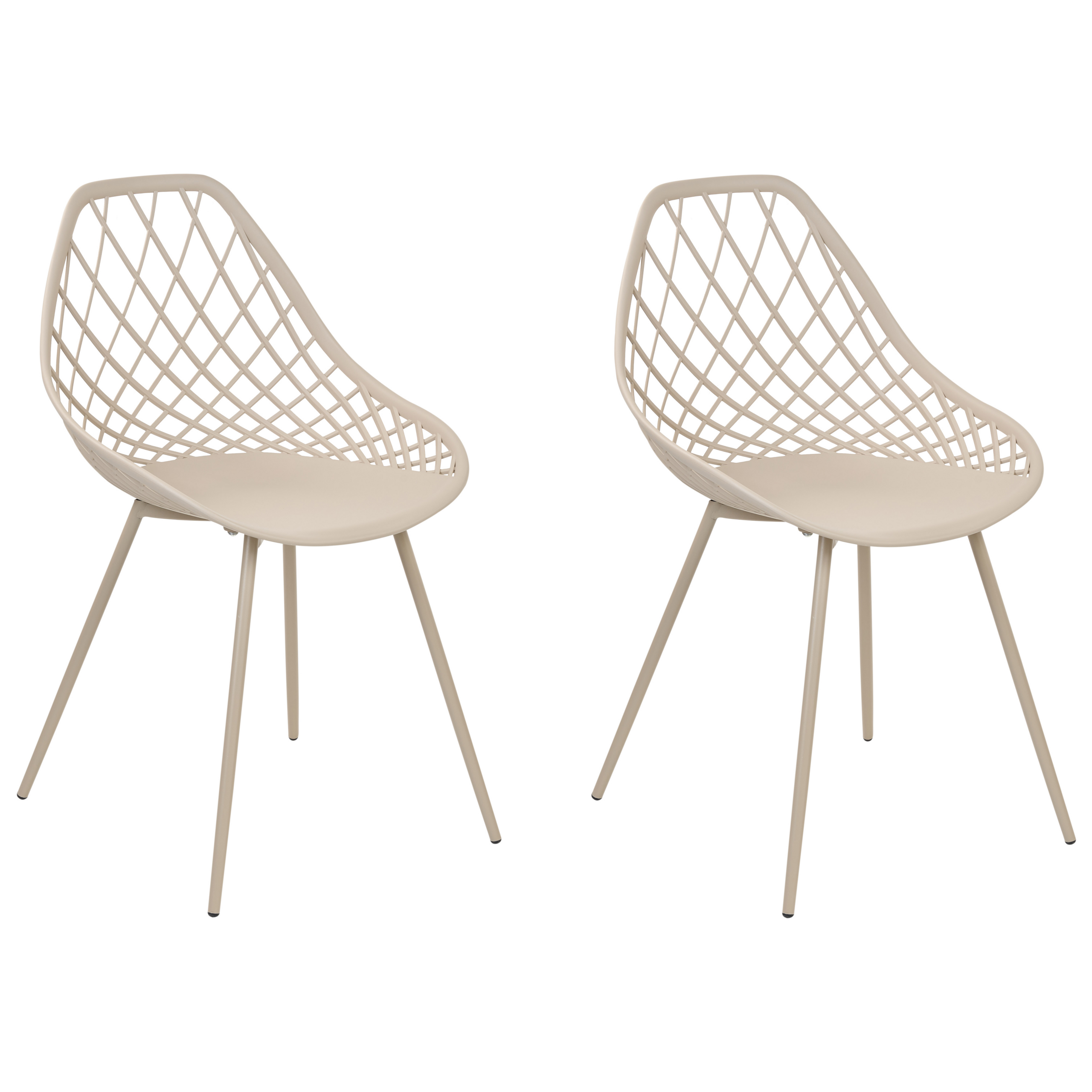 Sæt med 2 spisebordsstole CANTON II Beige