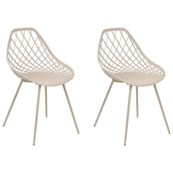 Sæt med 2 spisebordsstole CANTON II Beige