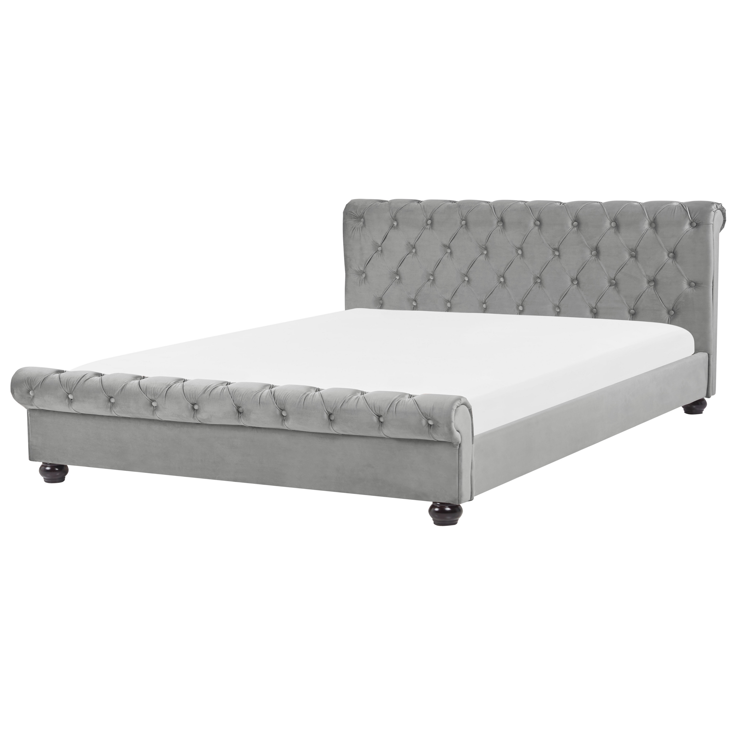 Seng Velour AVALLON 180 x 200 cm Grå