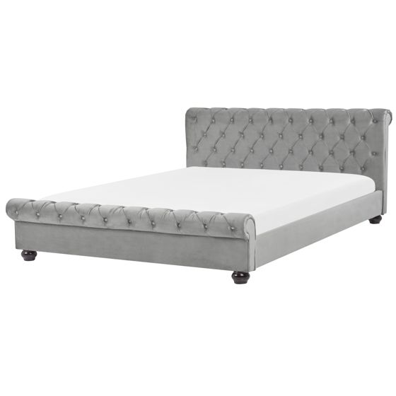 Seng Velour AVALLON 180 x 200 cm Grå