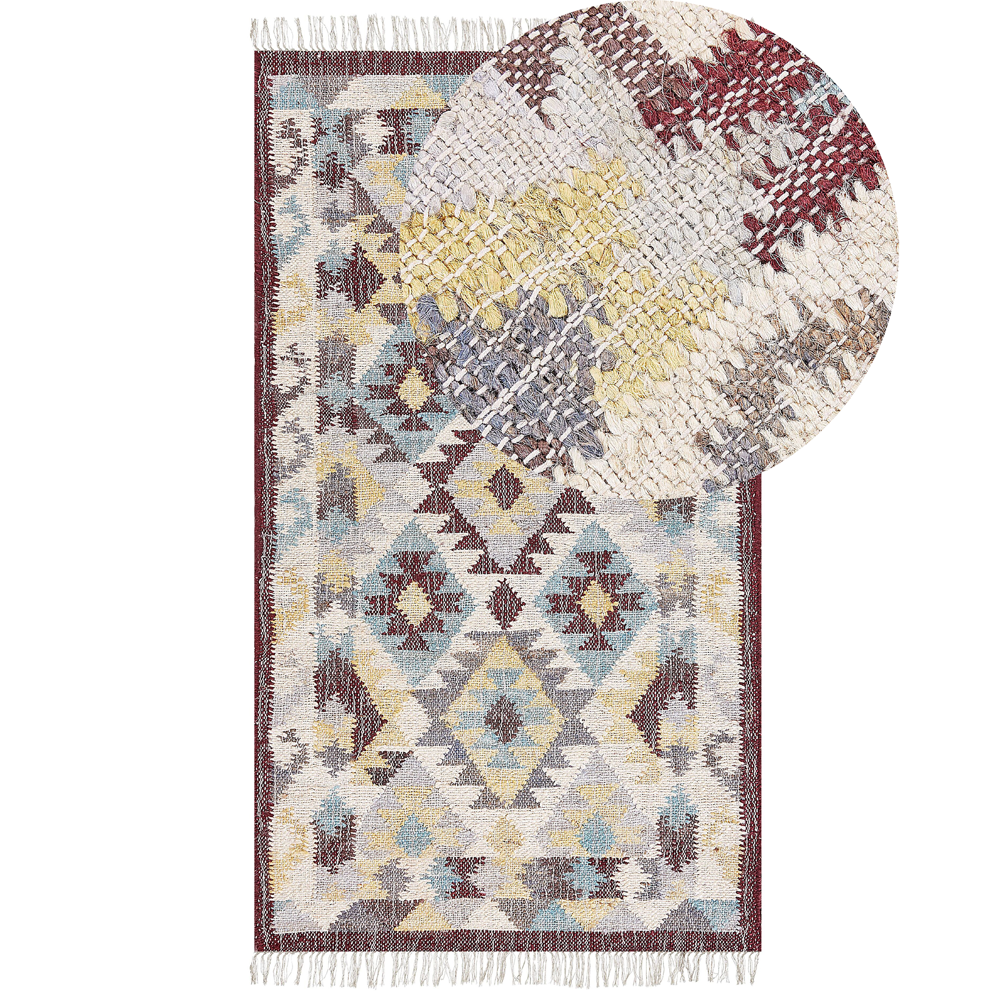 Gulvtæppe FENER Multifarvet 80 x 150 cm Jute