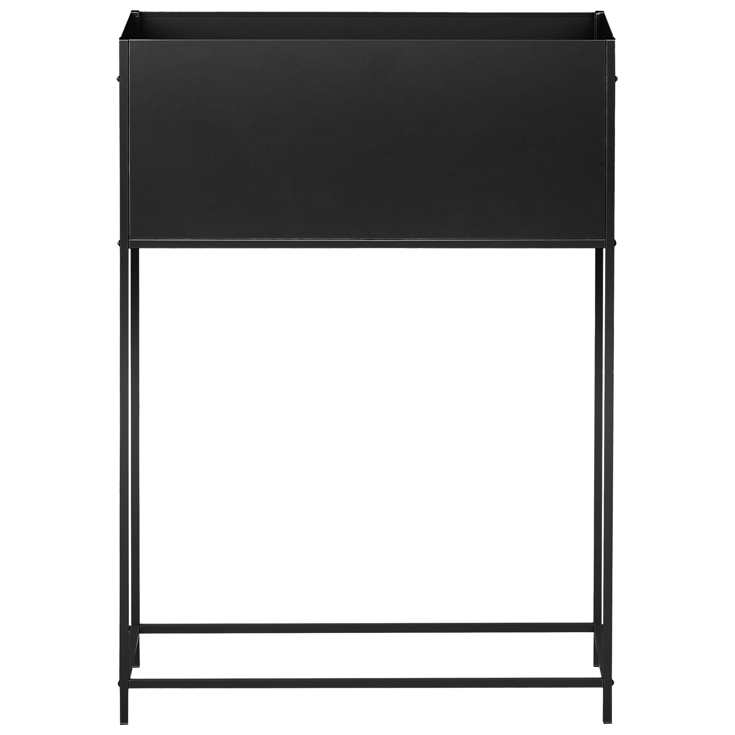 Forhøjet plantekrukke TAPIEN 70 cm Metal Sort