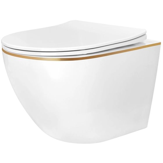REA væghængt toilet Carlo Mini Tornado Hvid, 49x36,5x35cm