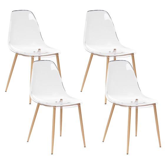 Sæt med 4 spisebordsstole TAKILMA Transparent