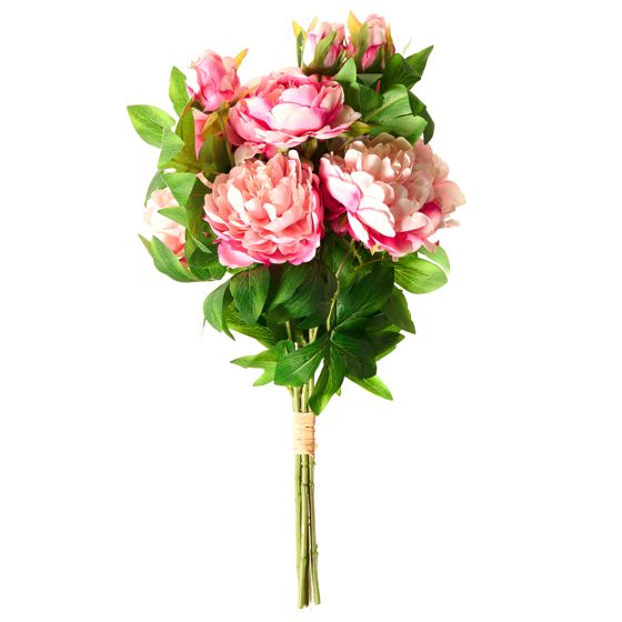 Kunstig blomsterbuket COLARES 62 cm Lyserød