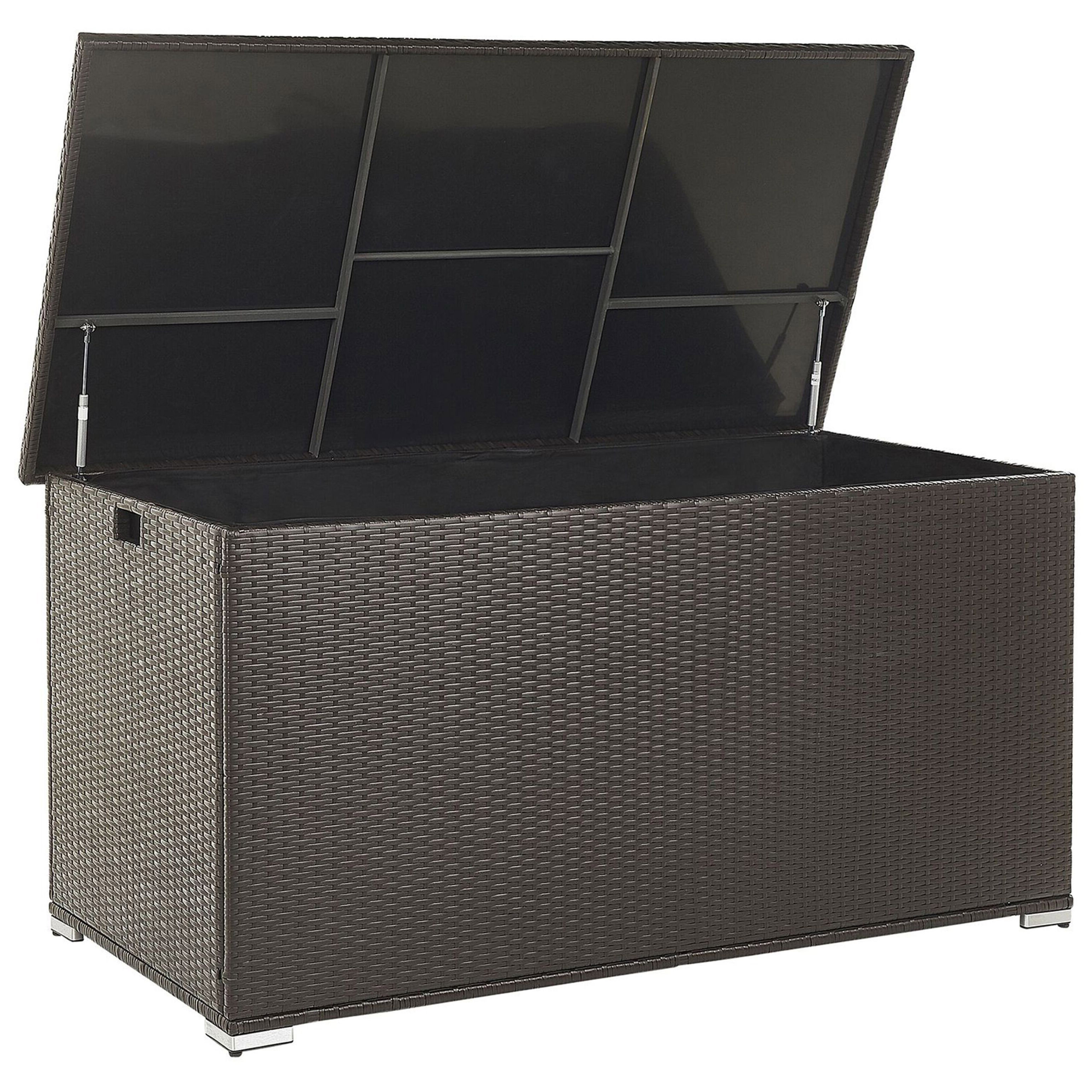 Opbevaringsboks MODENA 155 cm 75 cm PE-rattan Brun