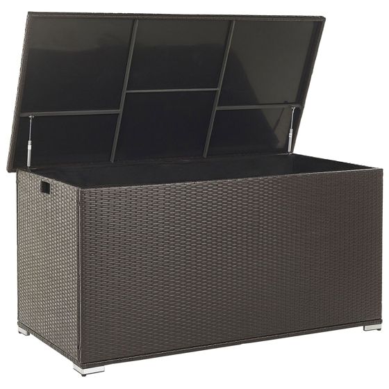 Opbevaringsboks MODENA 155 cm 75 cm PE-rattan Brun