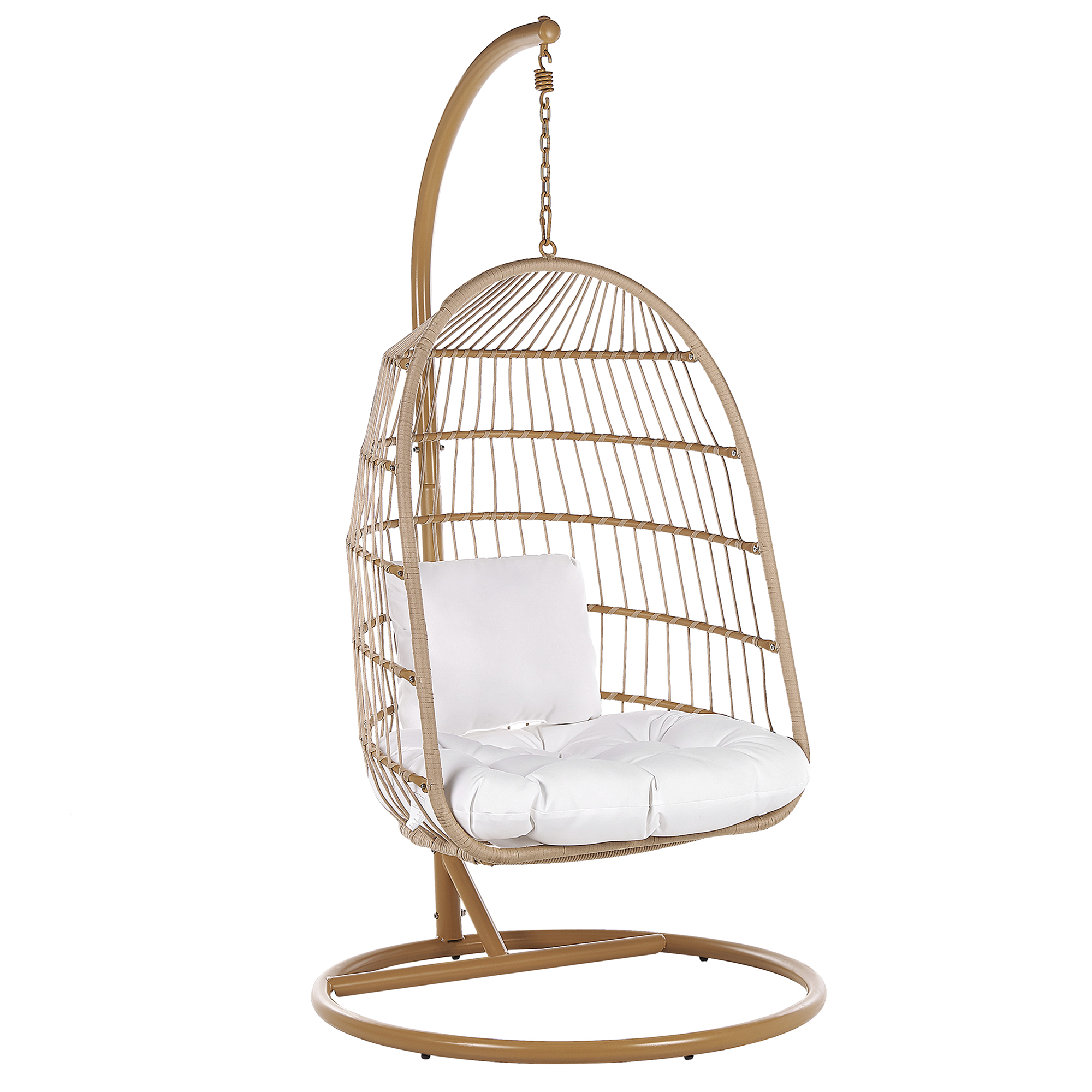 Hængestol med stativ ALLERA PE-rattan Beige