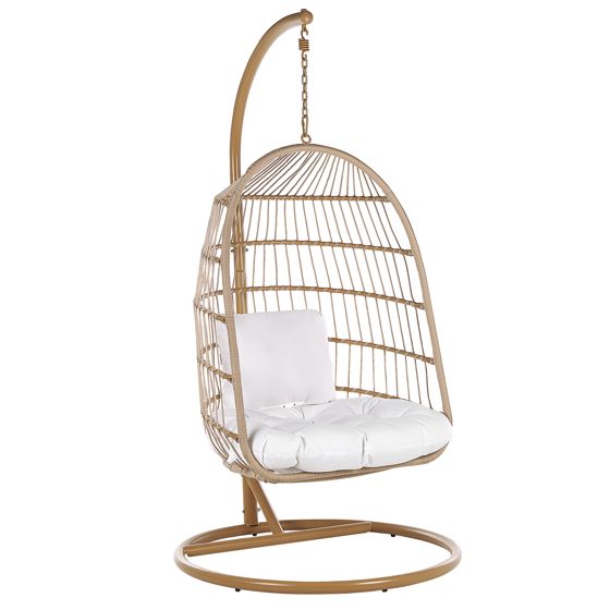 Hængestol med stativ ALLERA PE-rattan Beige