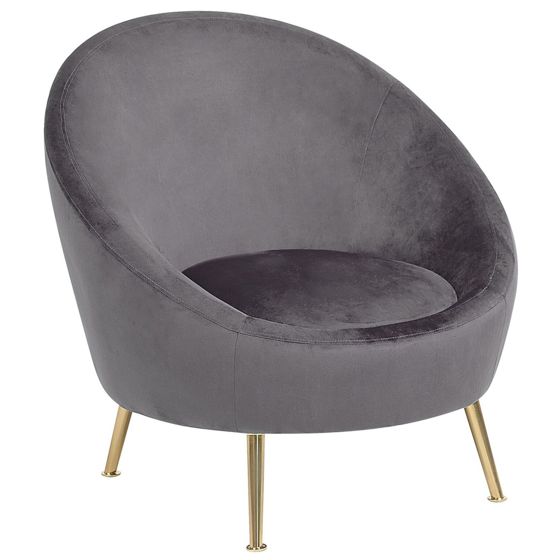 Lænestol LANGA Velour Grå