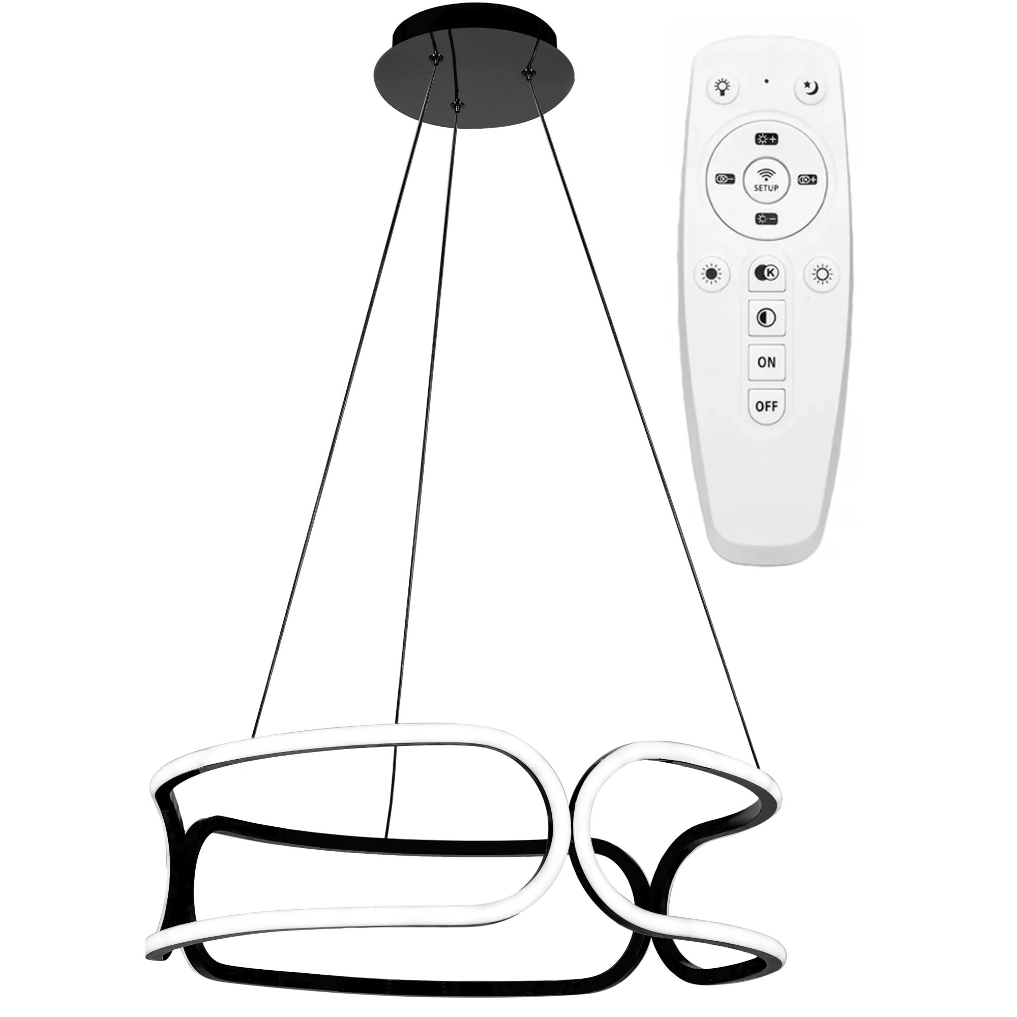 TOOLIGHT hængende loftlampe LED APP790-CP TRIO Sort 56x56x18cm
