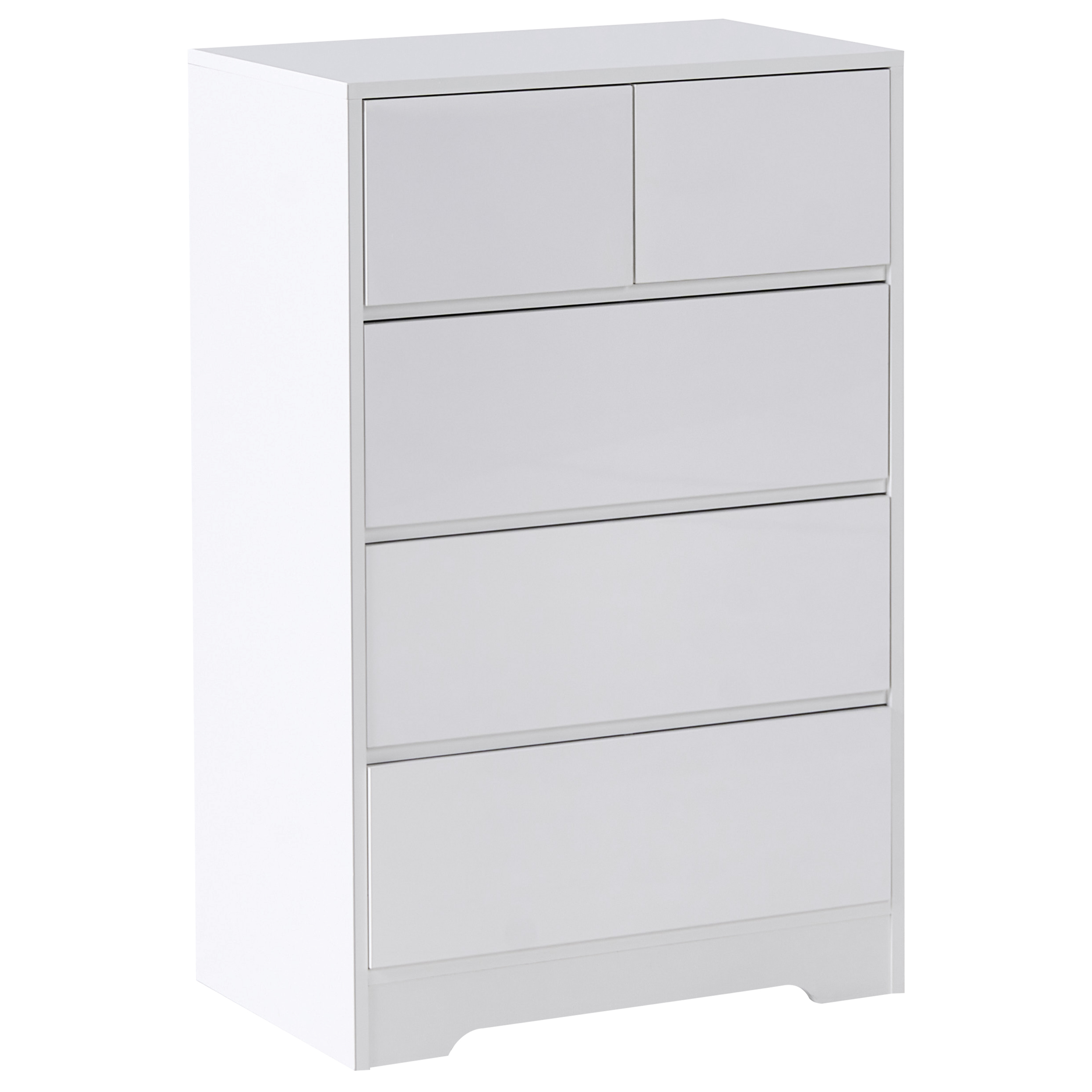5 skuffers commode ALBERTA Hvid