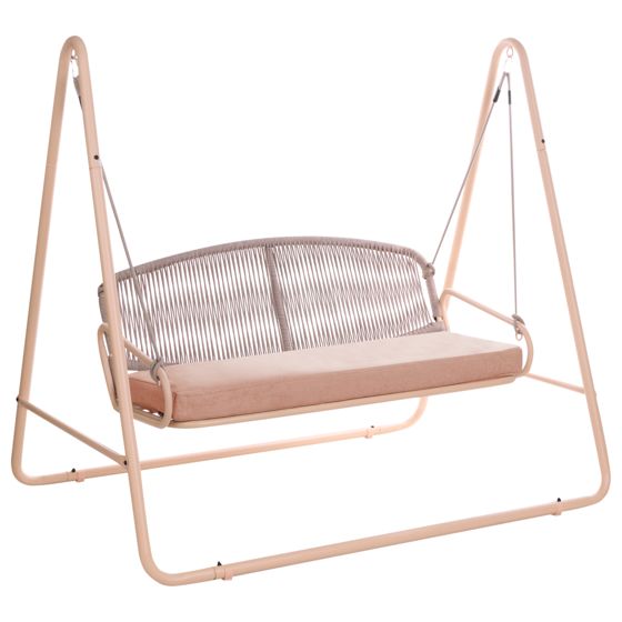 Gyngesofa NORCIA Metal Brun