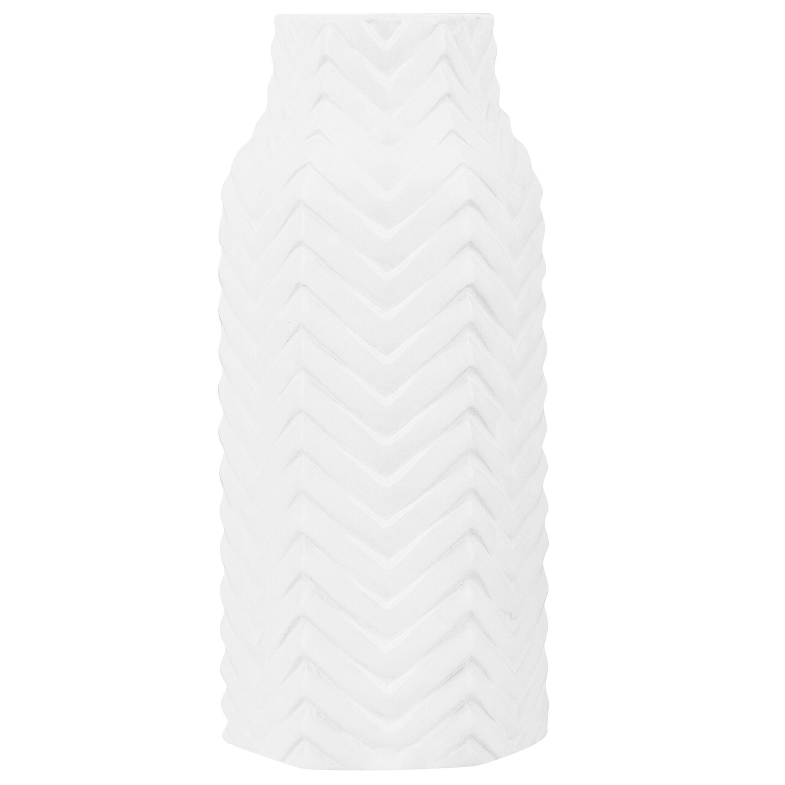 Dekovase XANTHOS 32 cm Stentøj Hvid