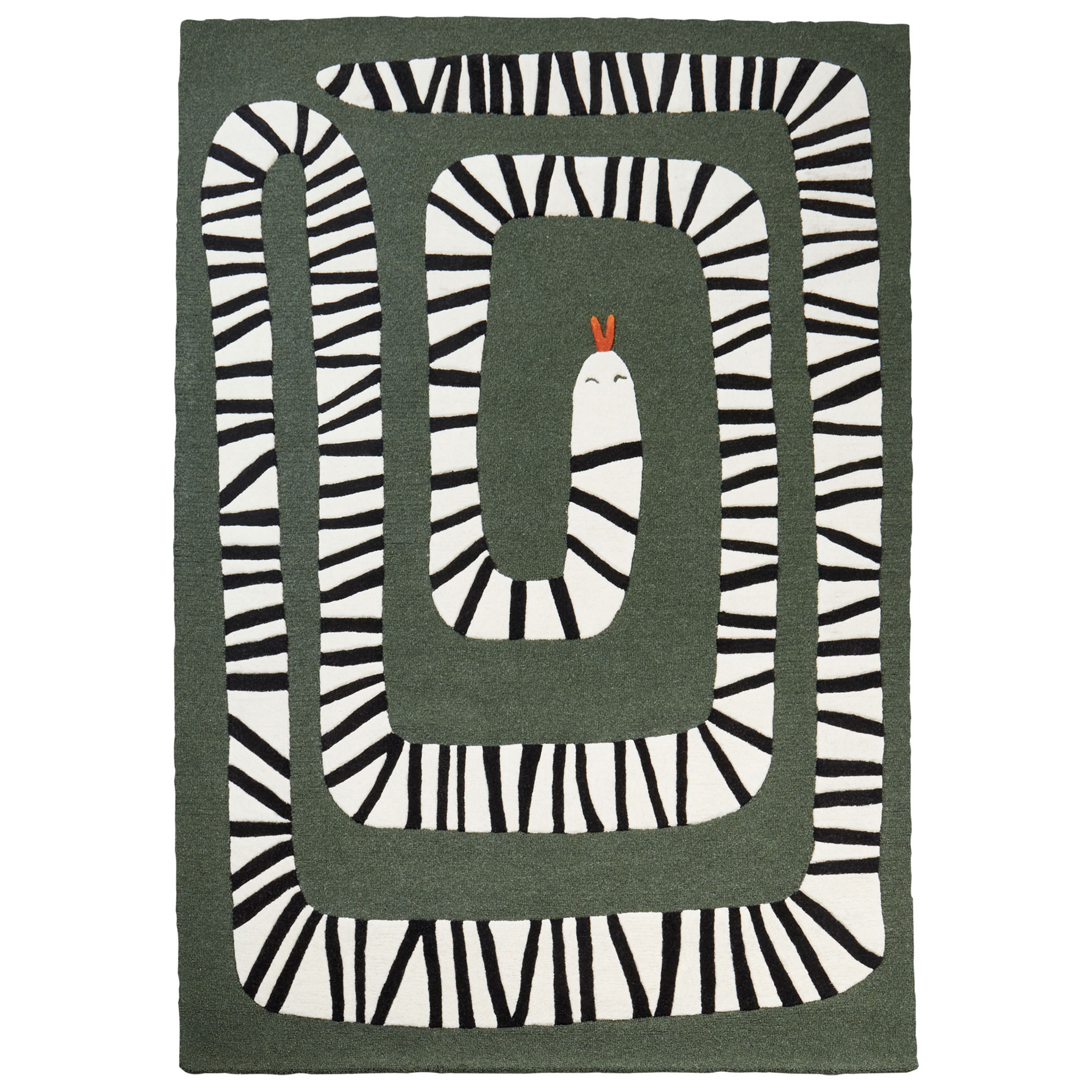 Gulvtæppe OKAPI Mørkegrøn 160 x 230 cm