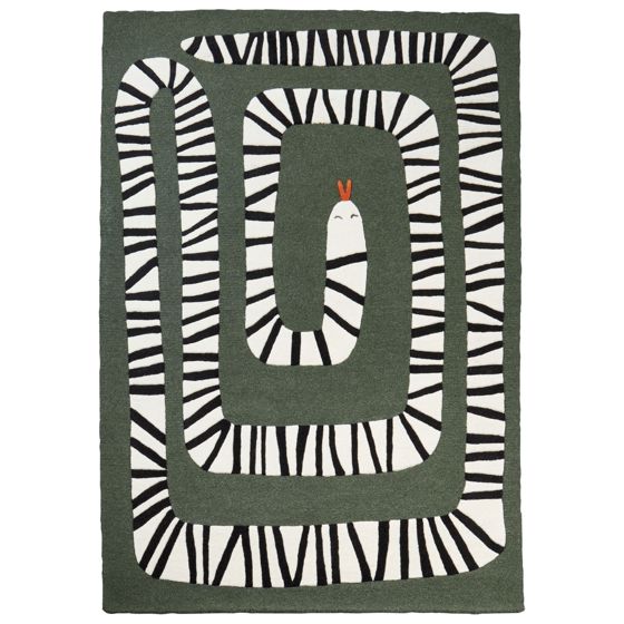 Gulvtæppe OKAPI Mørkegrøn 160 x 230 cm