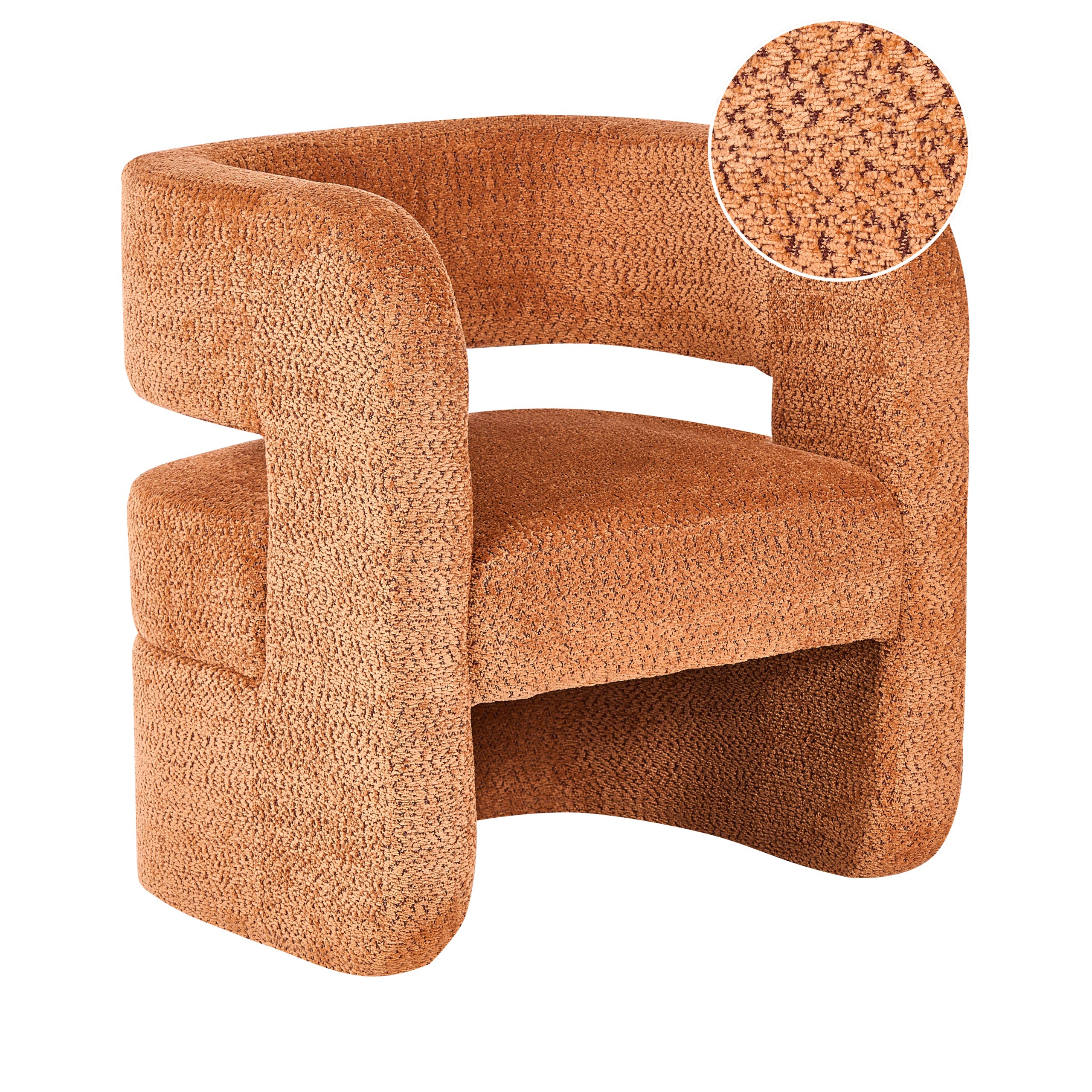 Lænestol VIDSEL Chenille Orange