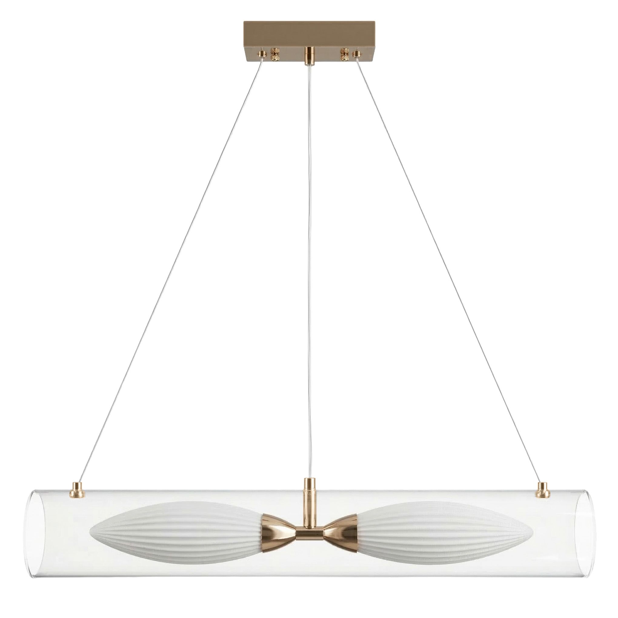 TOOLIGHT hængende loftlampe G152-2CP Guld 58x10x11cm