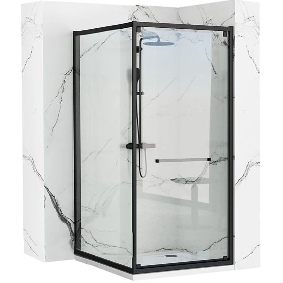 REA brusekabine SPACE IN 80x100 Sort, 80x100x195cm