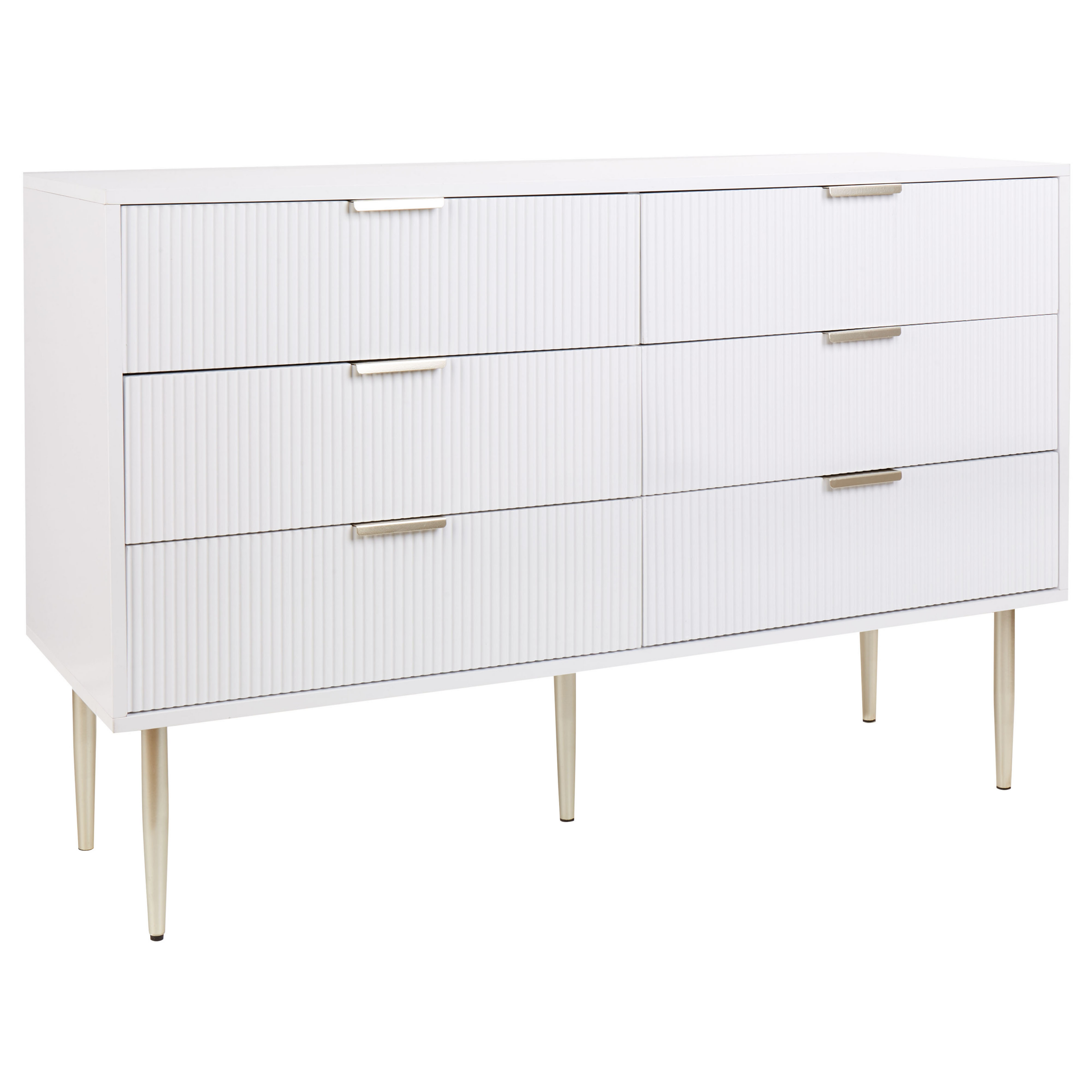 6 skuffers kommode SOHO Hvid