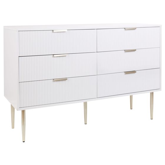 6 skuffers kommode SOHO Hvid