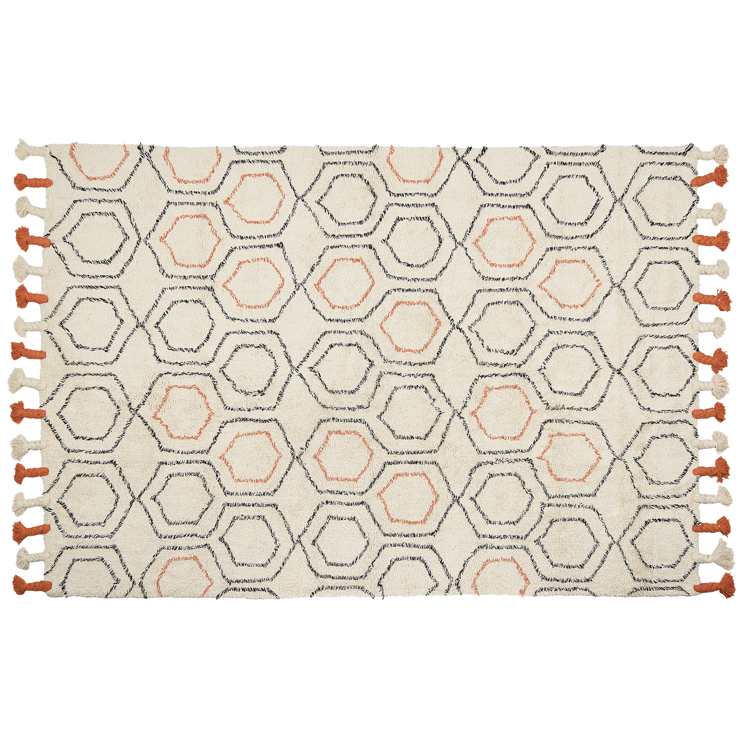 Gulvtæppe HAJIPUR Beige 160 x 230 cm Bomuld