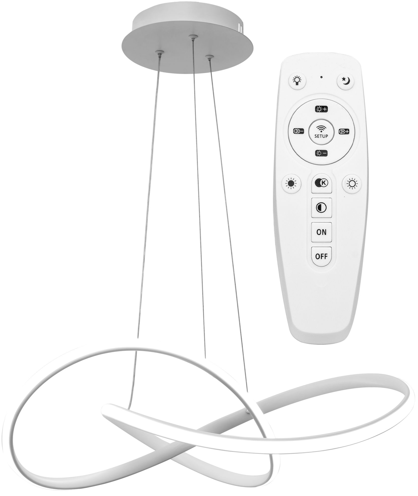 TOOLIGHT hængende loftlampe APP396-CP LED Hvid 14,5x55x90cm