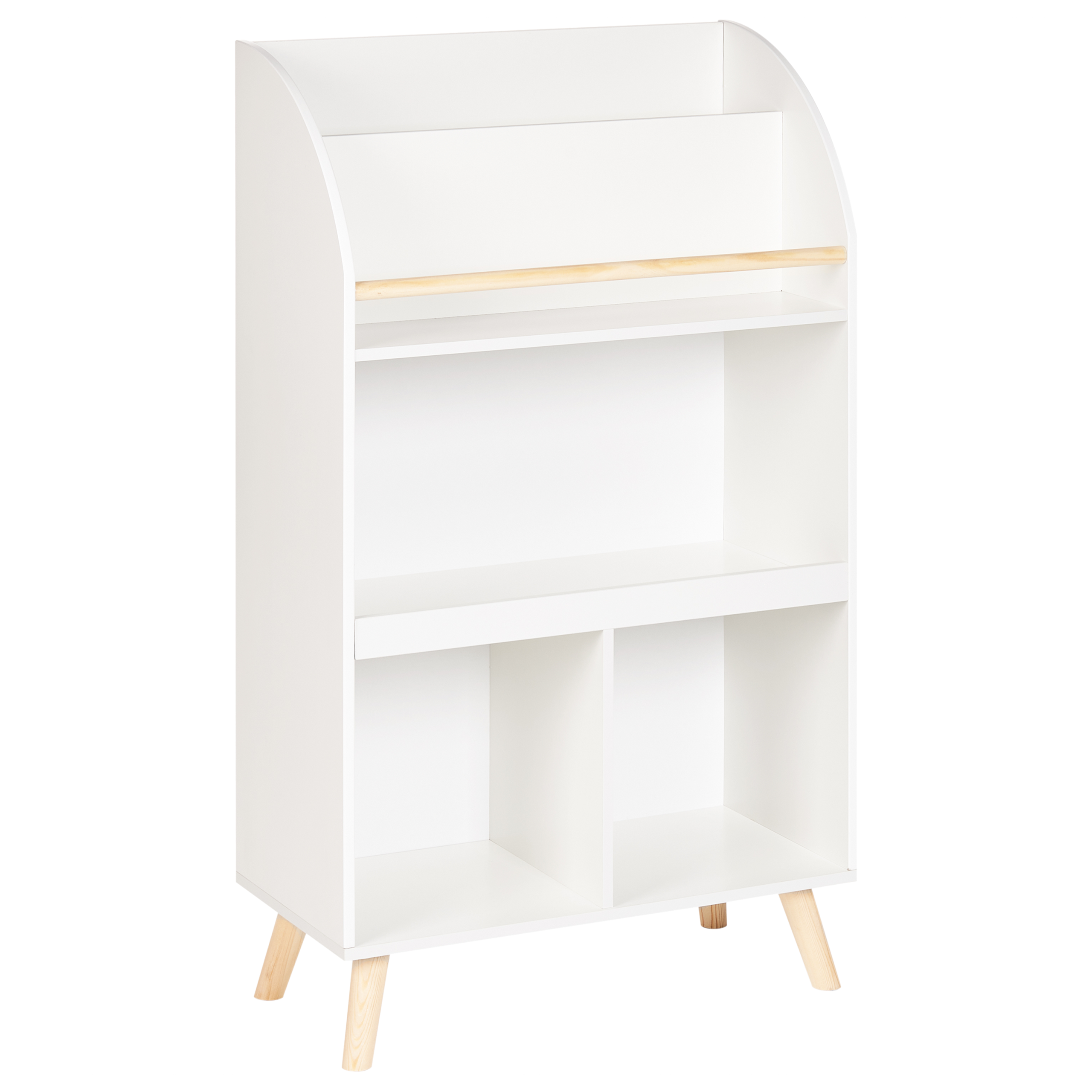 Bogreol med 3 hylder LILOET 102 cm Hvid