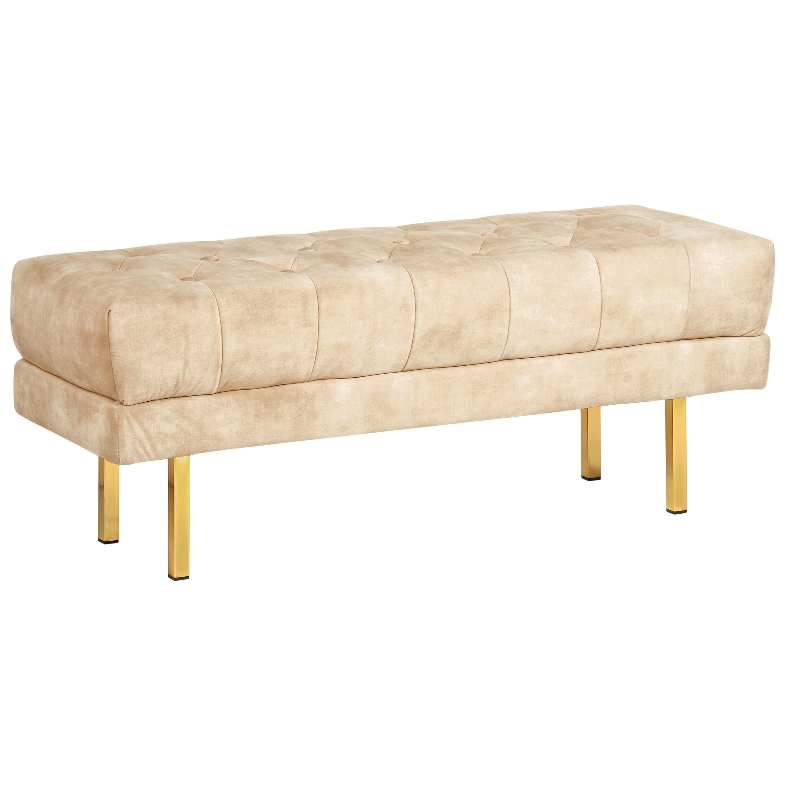 Polstret bænk ROSEVILLE Velour Beige