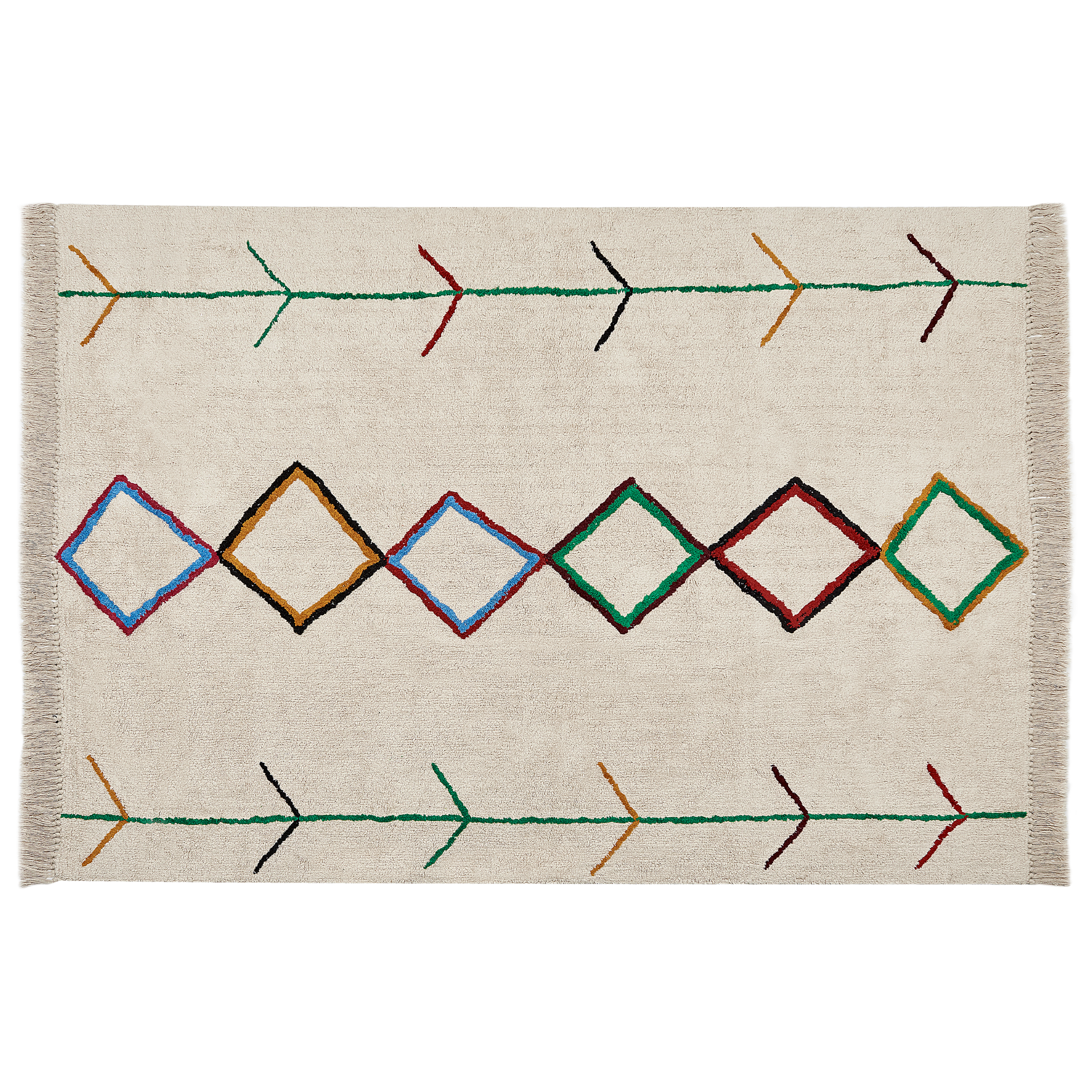 Gulvtæppe CETMI Beige 160 x 230 cm Bomuld
