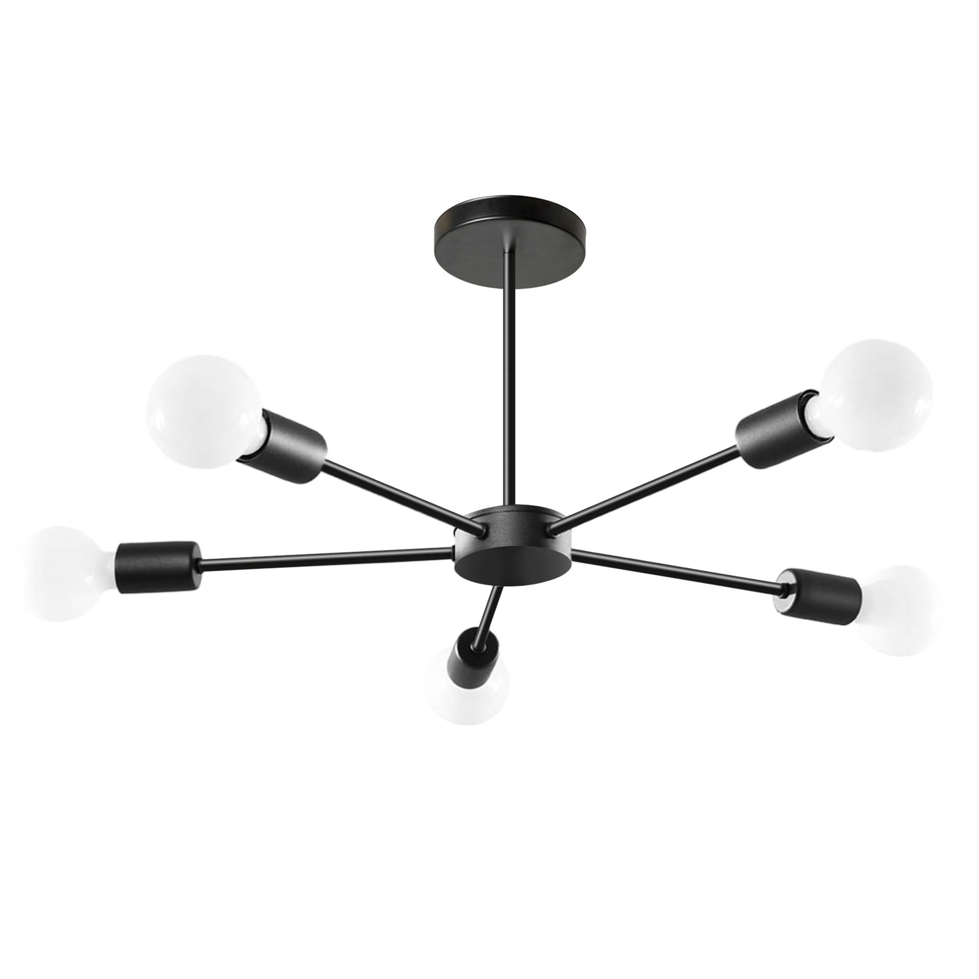 Toolight Loftslampe APP1024-5CP Sort 52x52x25cm
