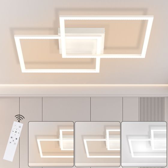 NETTLIFE LED - loftlampe, dæmpbar stue, moderne design Med fjernbetjening 52W Køkkenlampe, soveværelse spisestue Køkken