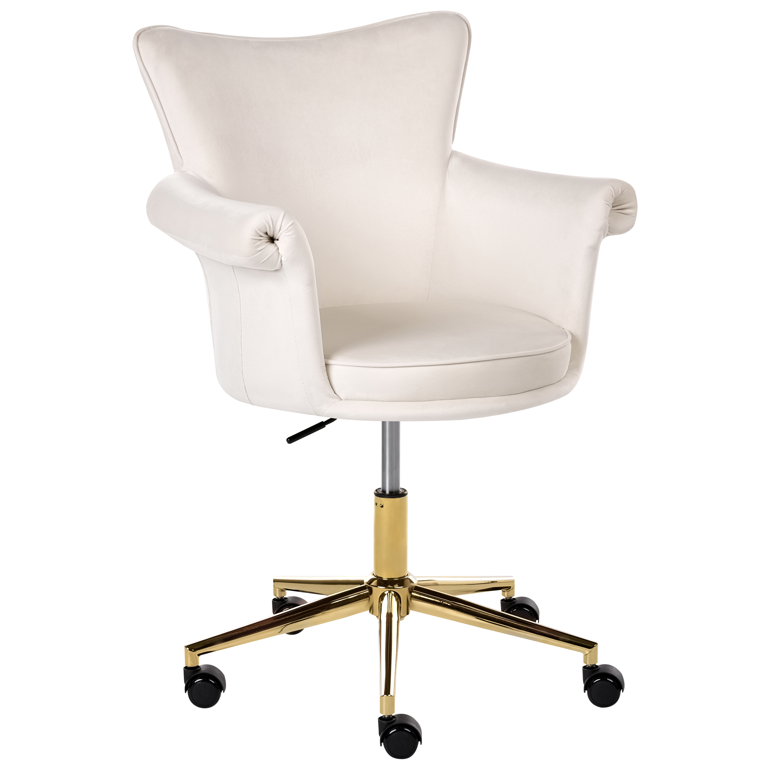 Skrivebordsstol VELENCIA Velour Cremehvid