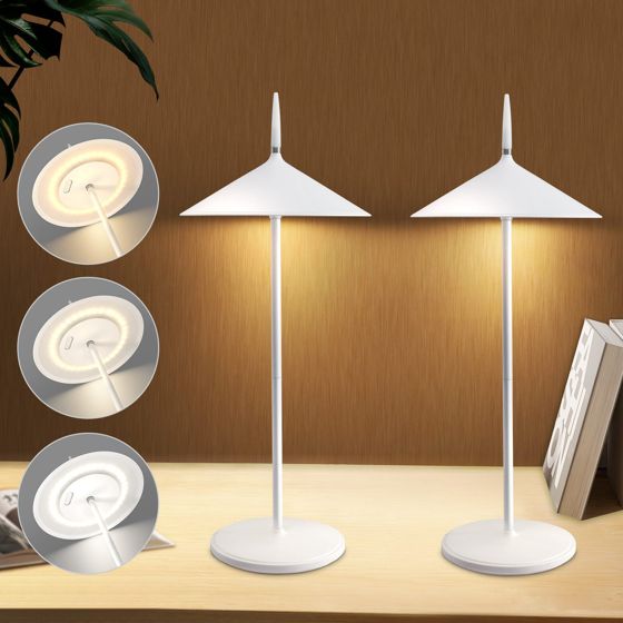 NETTLIFE Batteridrevet bordlampe LED - natlampe, 2 stk. ledningsfri bordlamper 1800mh A, genopladelig, touch, dæmpbar, moderne IP44