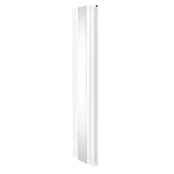 Oval spejlradiator - 1800 mm x 380 mm - hvid