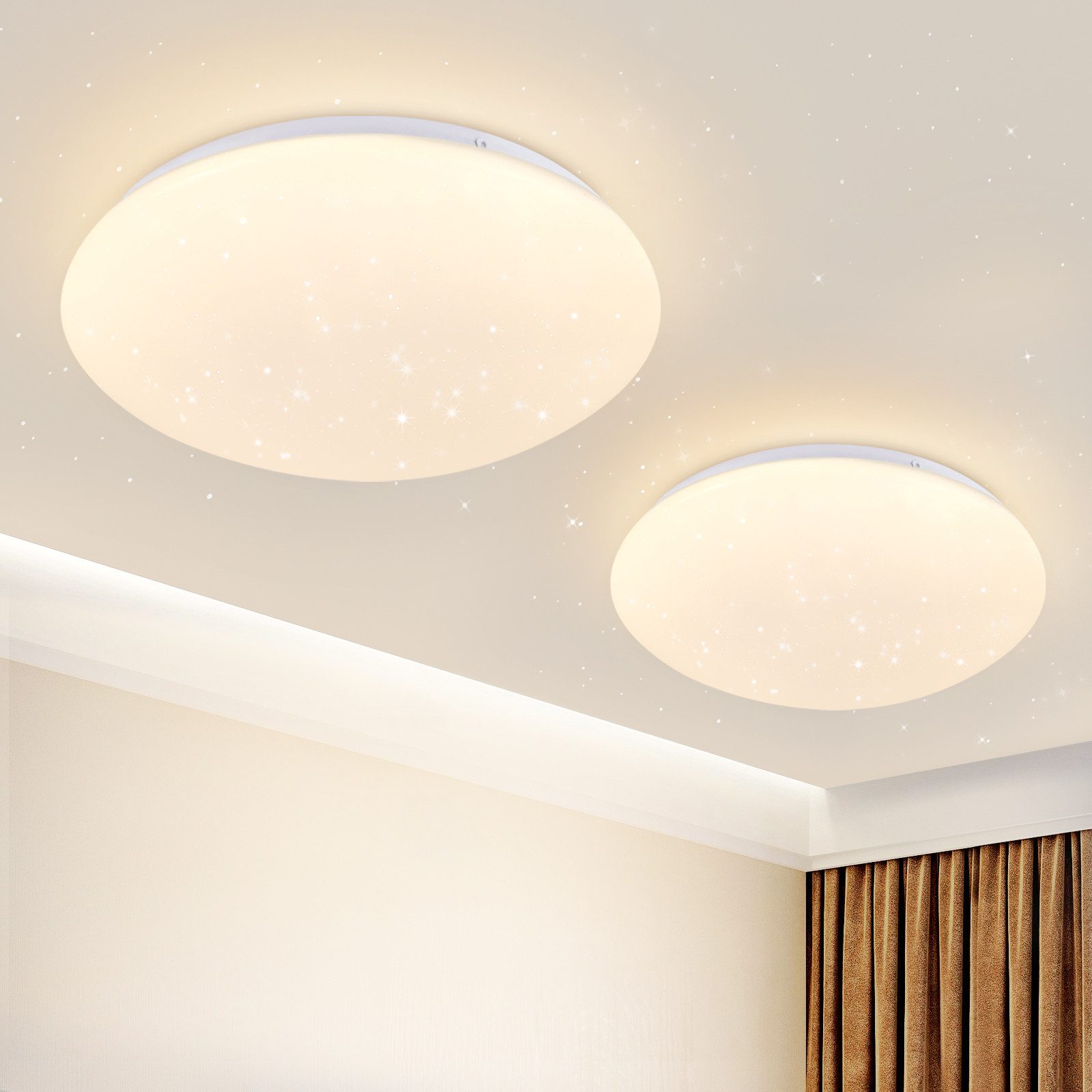 NETTLIFE Second LED - loftlampe Soveværelse - Køkken 5W 3000K Ø 16,5 cm, Varm hvid, Entre, Børneværelse