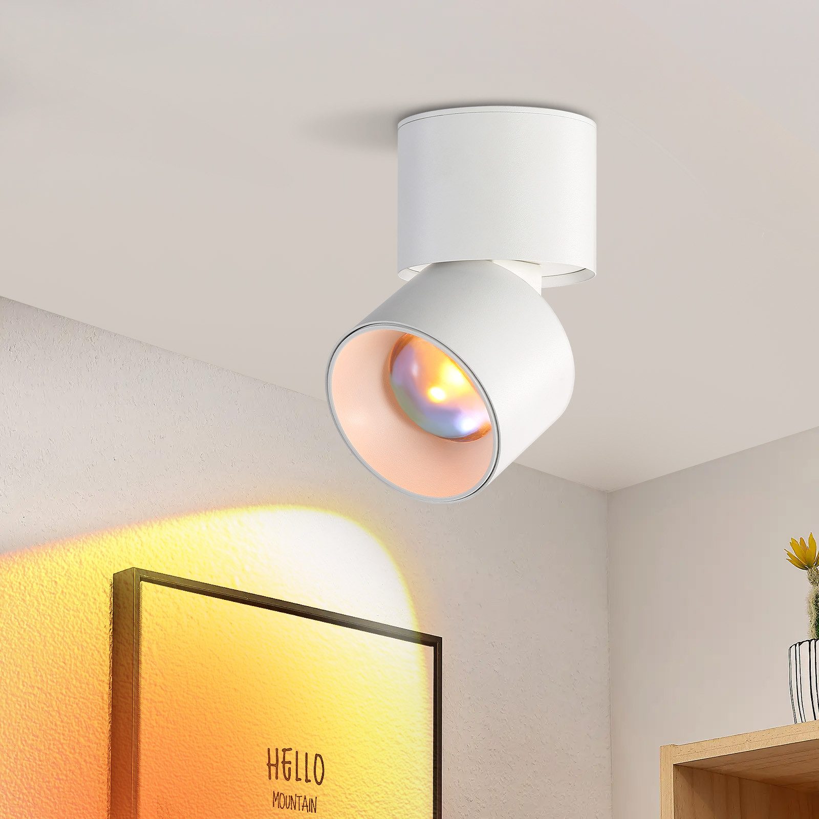 NETTLIFE LED - spotlight til solnedgang 350° roterende moderne soveværelse til indendørs stue trappe børneværelse