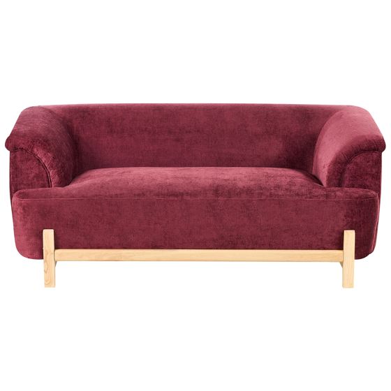 Sofa 2 personers ALNOR Chenille Bordeaux
