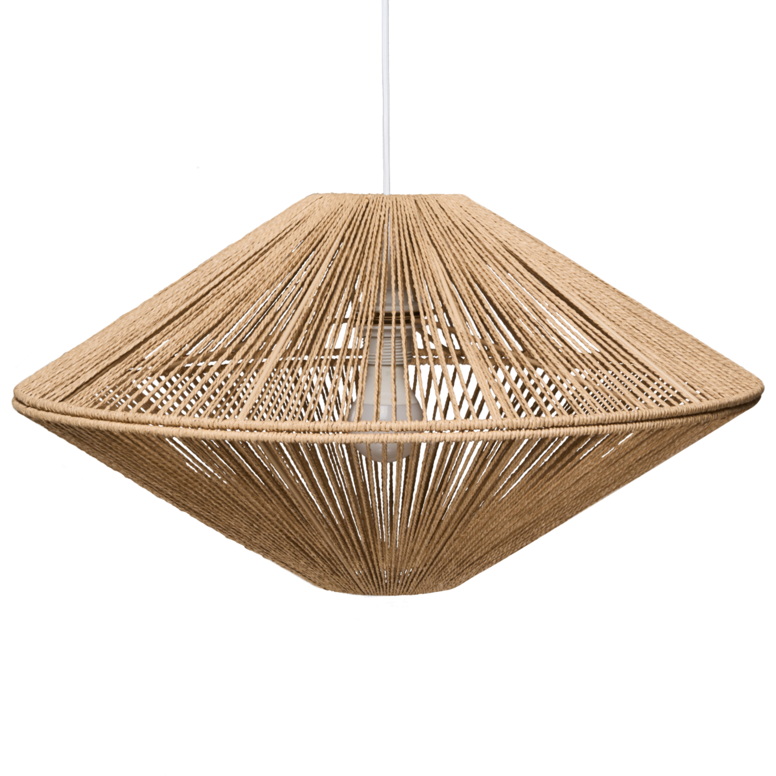 Loftlampe CAVES papirreb Naturlig