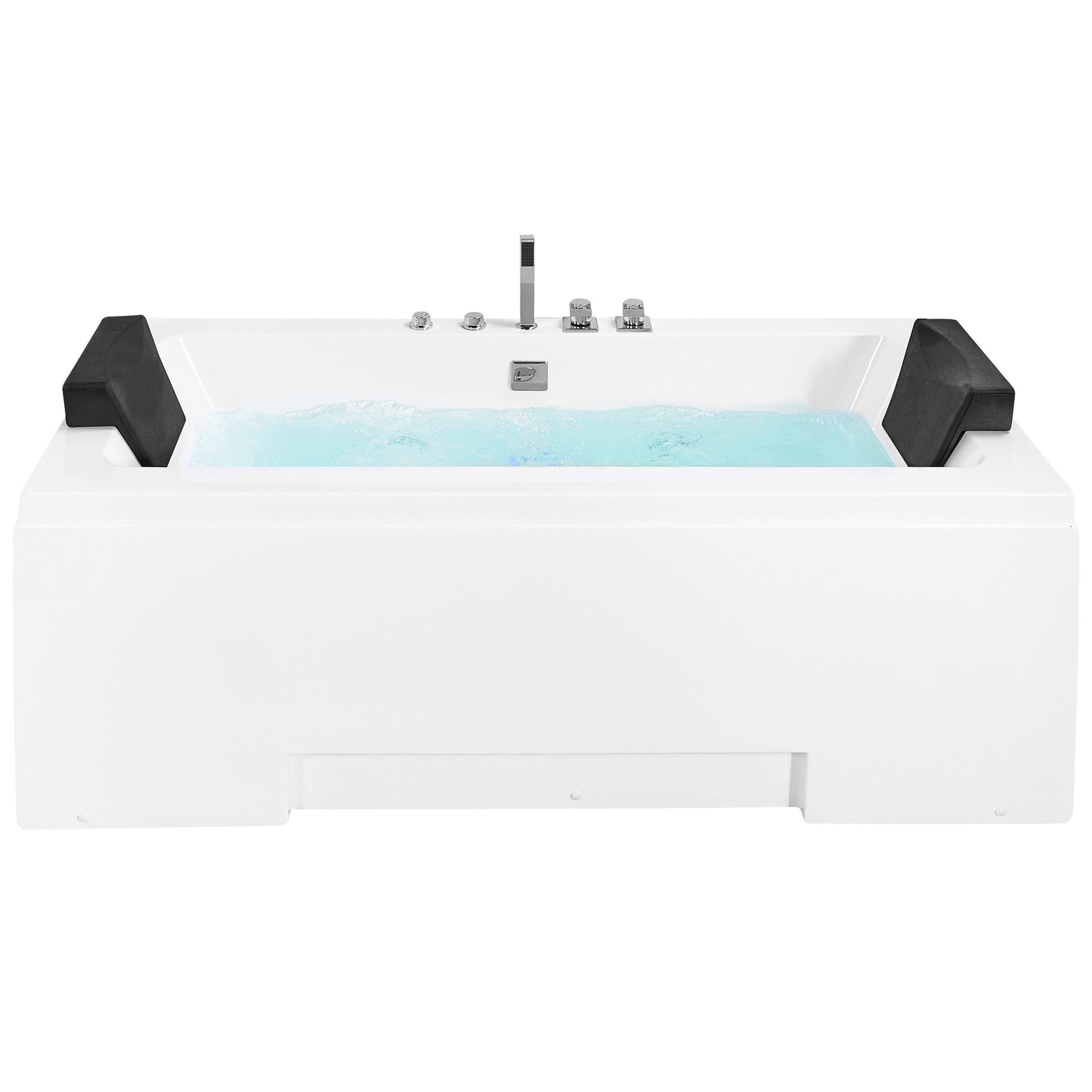 Hjørne-boblebad med LED GALLEY 170 x 75 cm Hvid