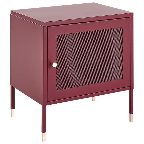 Natbord OSSETT Metal Mørkerød